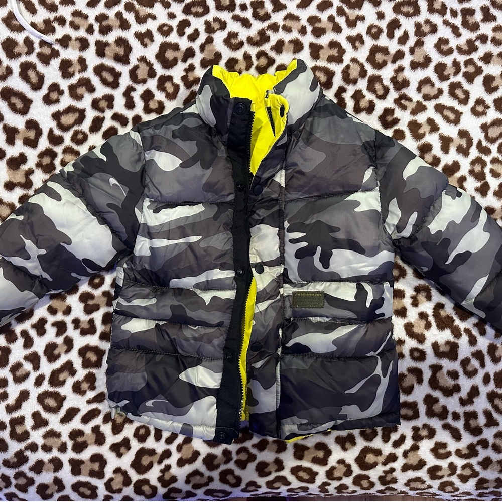 Kids Camouflage Puffer Jacket